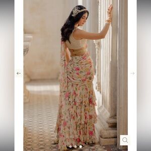 Paulumi and Harsh Floral pre-draped saree